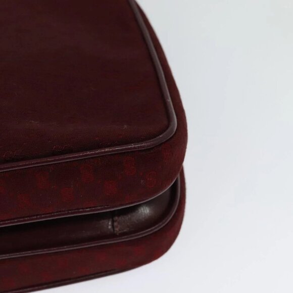 GUCCI Micro GG Canvas Shoulder Bag Red Gold Auth BA2289 - Picture 4 of 16